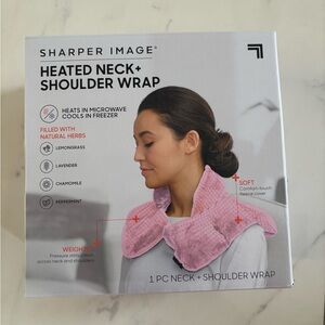 Sharper Image Pink Neck & Shoulder Heat Wrap